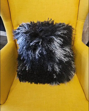 0524-17 ❤️Mongolian sheepskin cushion cover 16’ x 16’