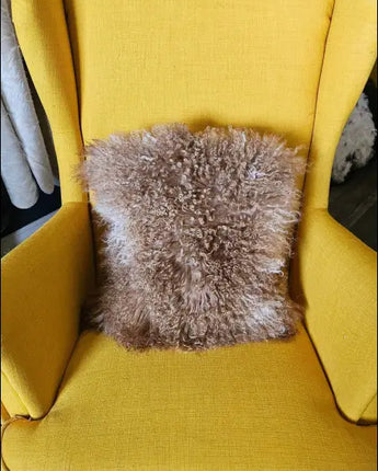 0524-4 ❤️Mongolian sheepskin cushion cover 16’ x 16’