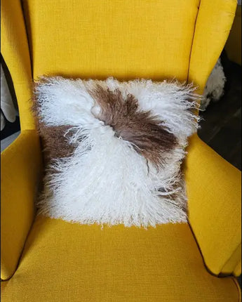 0524-6 ❤️Mongolian sheepskin cushion cover 16’ x 16’