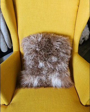 0524-7 ❤️Mongolian sheepskin cushion cover 16’ x 16’
