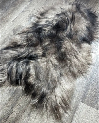 Taupe with dark tops colour dyed Icelandic sheepskin