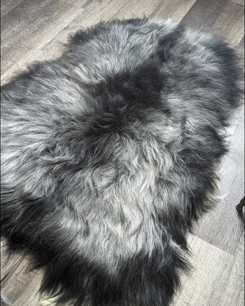 Wolf#2 ❤️ 53’ x 36’ Natural Wolf long wool Icelandic Sheepskin - sheepskin