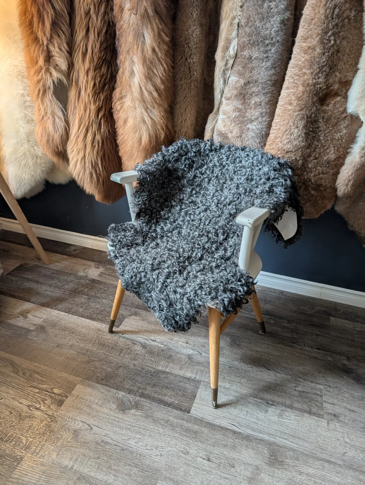 Black Sheepskins and Wolf Sheepskins Collection of Luxurious Rugs