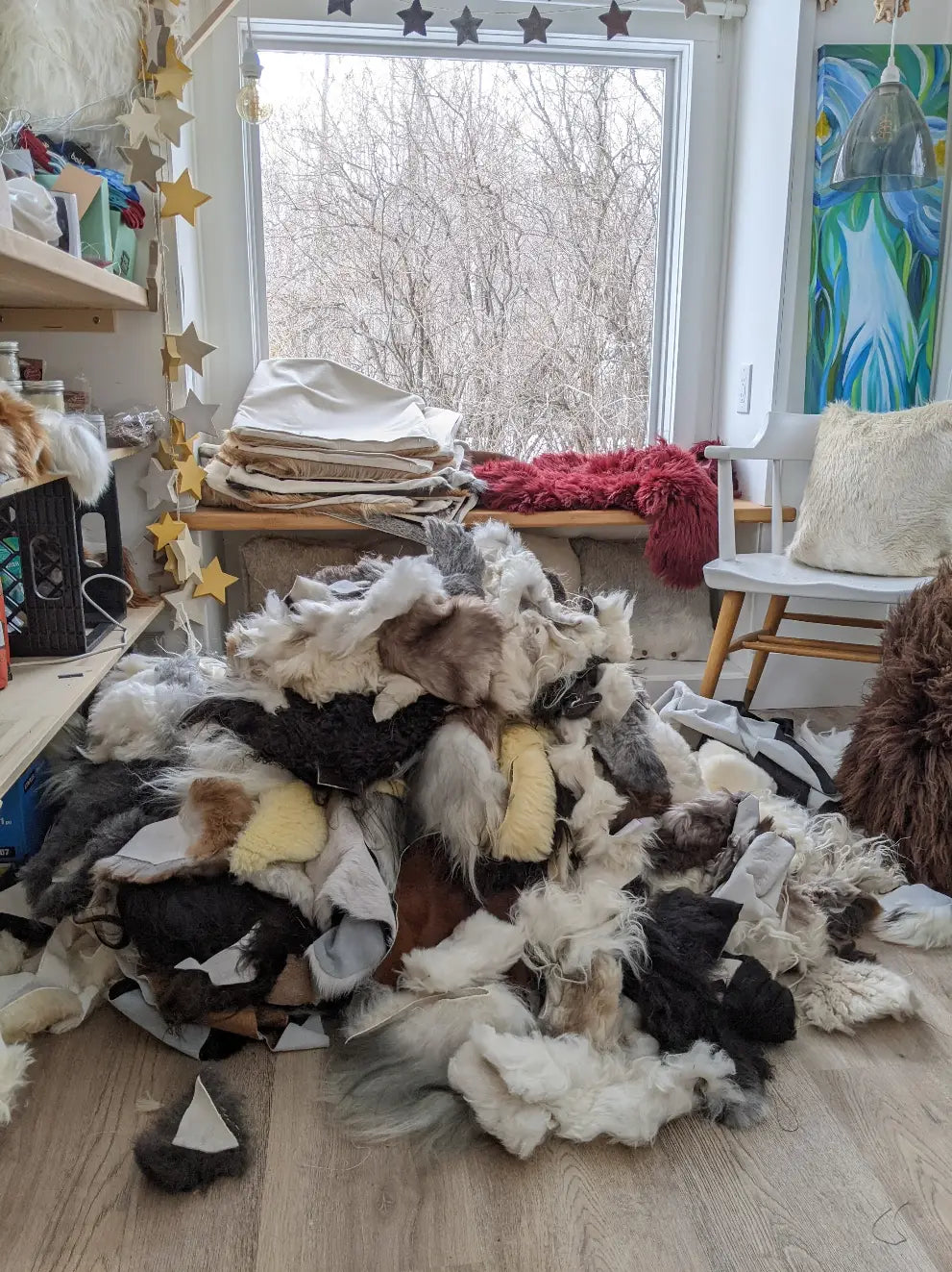 Sheepskin & Cowhide Pieces