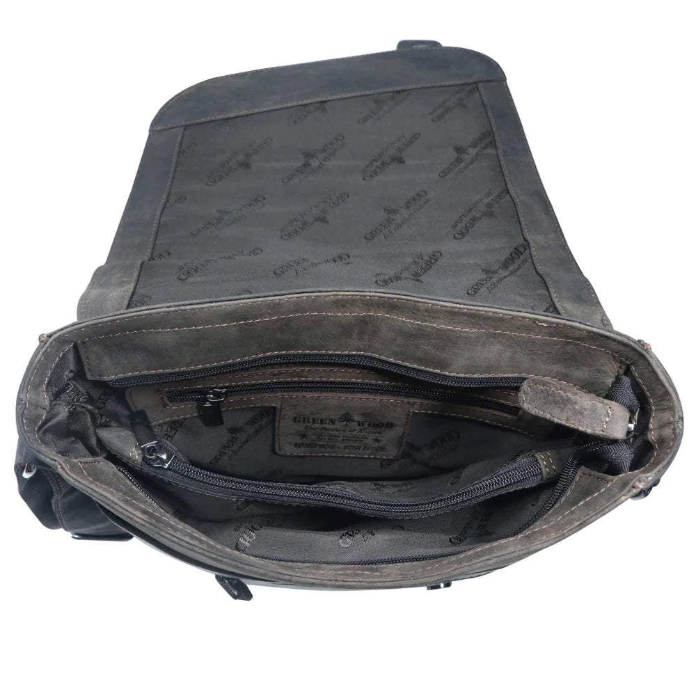 Hedwig A4 leather shoulder bag