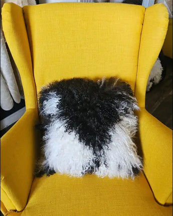0524-10 ❤️Mongolian sheepskin cushion cover 16’ x 16’
