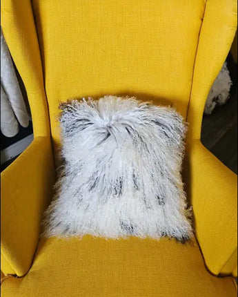 0524-11 ❤️Mongolian sheepskin cushion cover 16’ x 16’