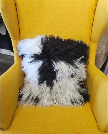 0524-16 ❤️Mongolian sheepskin cushion cover 16’ x 16’