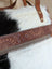 #1 oakley bag with real cowhide black and white body and brown leather sunflower embossed strap for a spacious bag