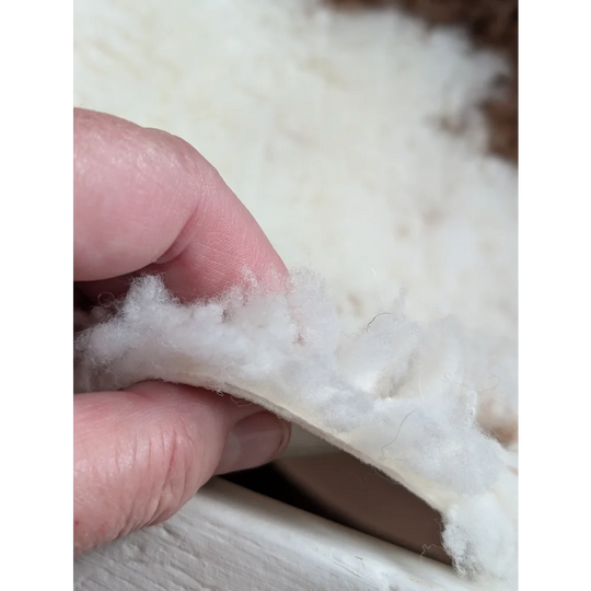 White fluffy grade a- sheepskins with soft plush lining from highland spotted sheepskin product grade a-