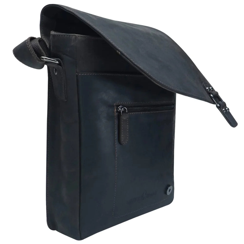 Hedwig A4 leather shoulder bag