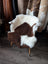 Grade B fluffy cloud like Oeko Tex cowhide chair cover on armchair