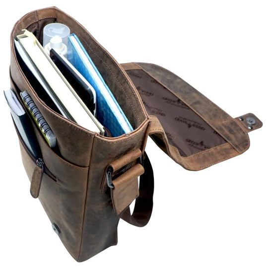 Hedwig A4 leather shoulder bag