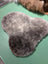Angus Oliver #3 sheepskin English saddle cover in gray brown plush fur