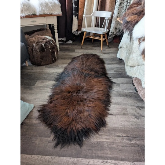 #47 Double Icelandic Sheepskin 80" x 32" Dark Rusty