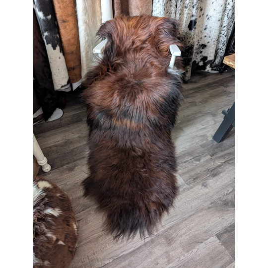 #47 Double Icelandic Sheepskin 80" x 32" Dark Rusty