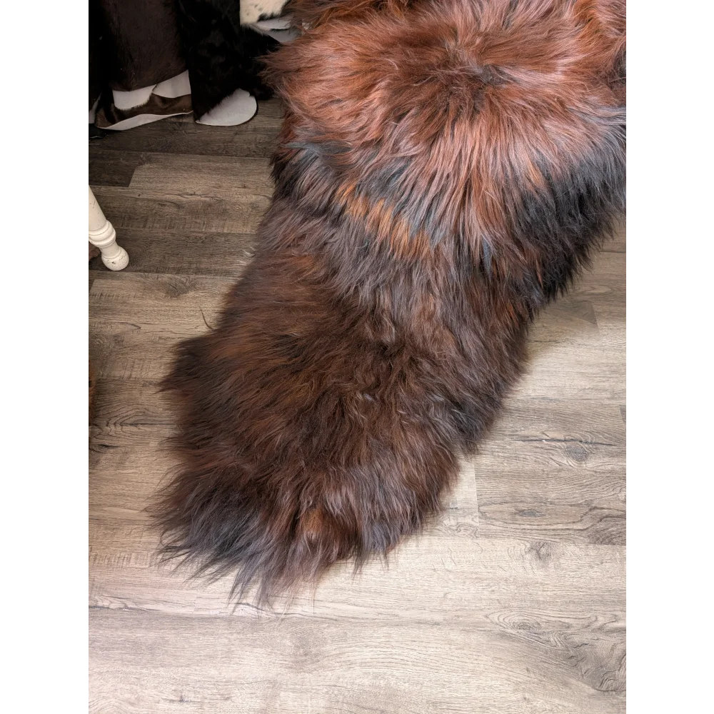 #47 Double Icelandic Sheepskin 80" x 32" Dark Rusty