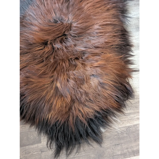 #47 Double Icelandic Sheepskin 80" x 32" Dark Rusty