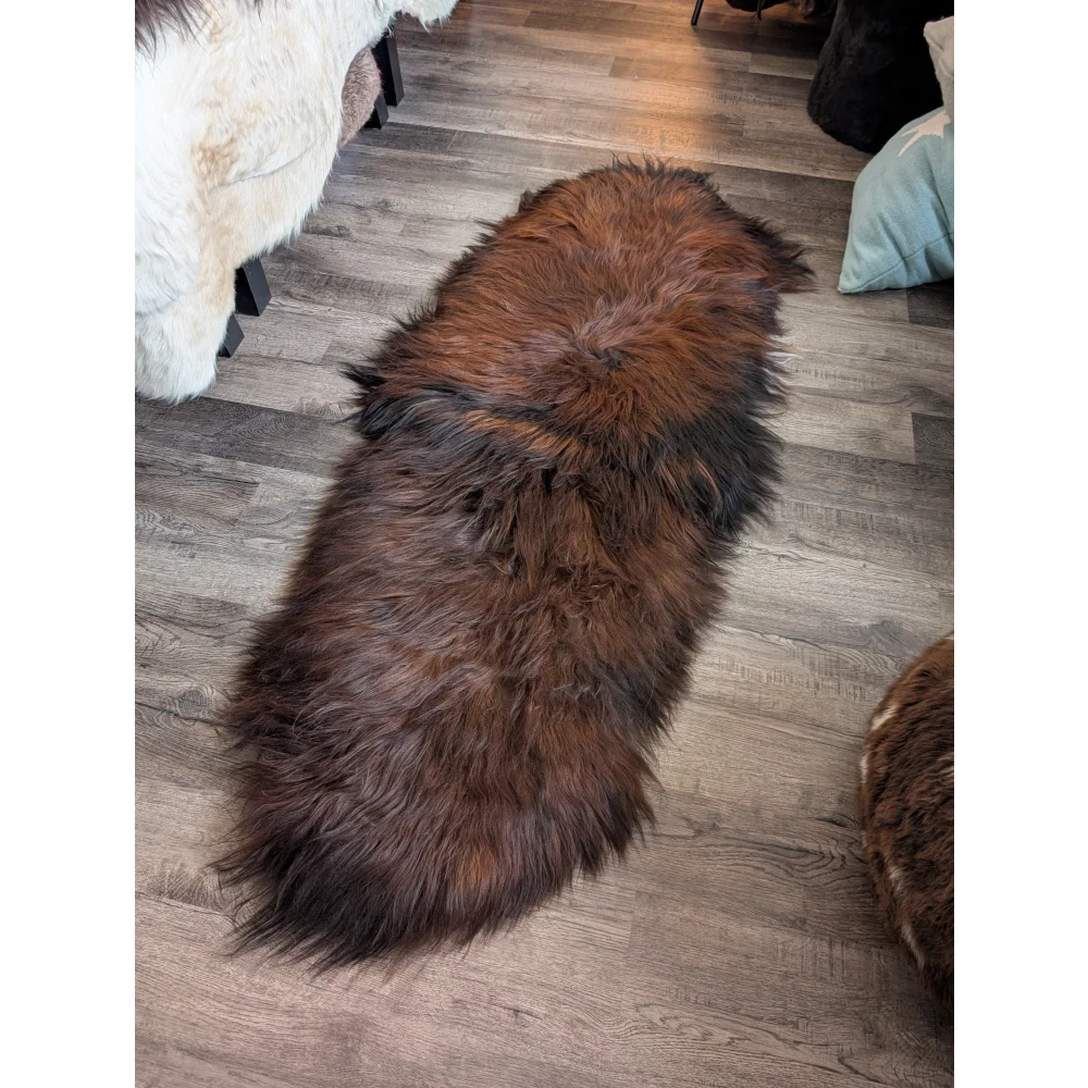 #47 Double Icelandic Sheepskin 80" x 32" Dark Rusty