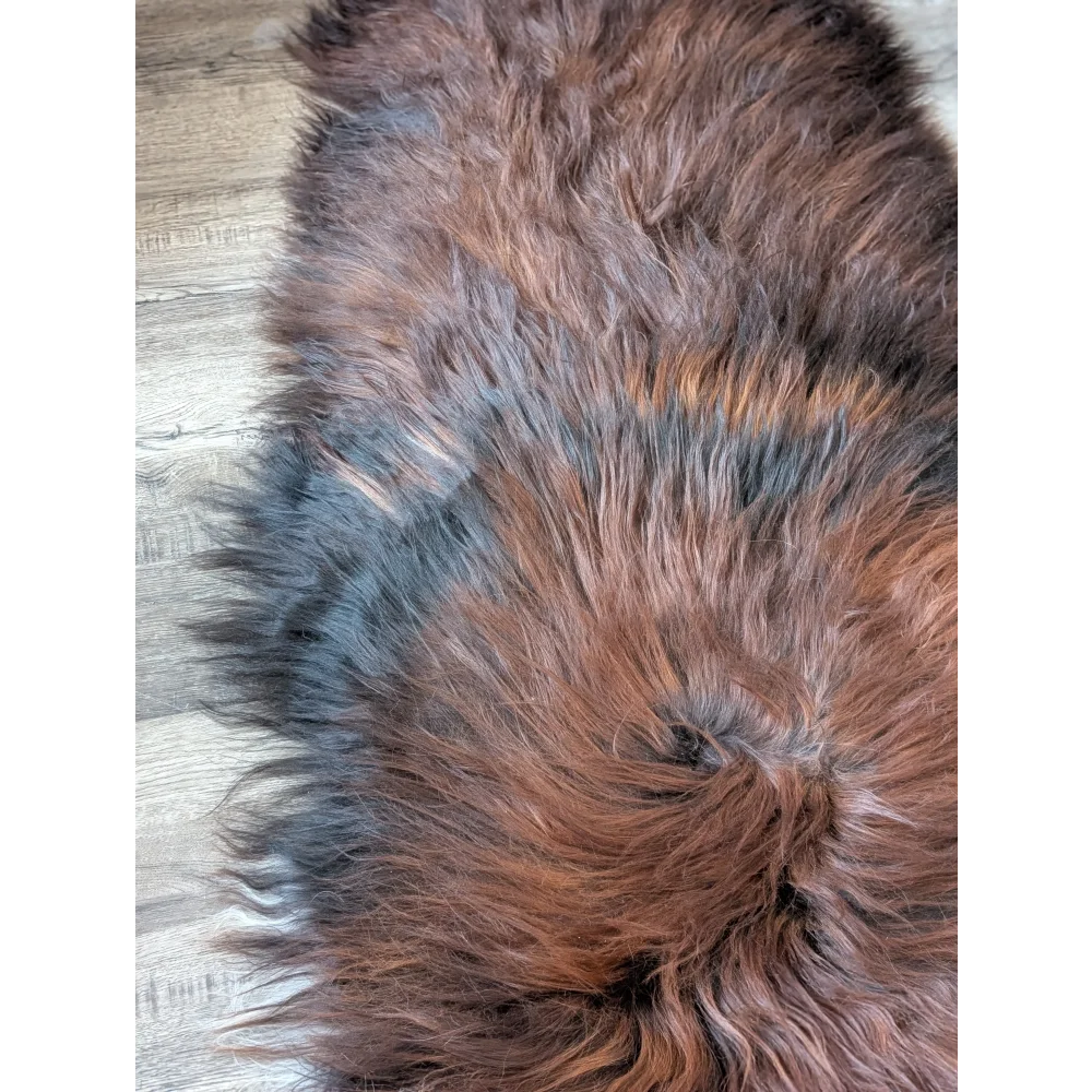 #47 Double Icelandic Sheepskin 80" x 32" Dark Rusty