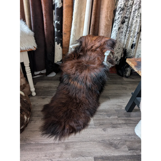 #47 Double Icelandic Sheepskin 80" x 32" Dark Rusty