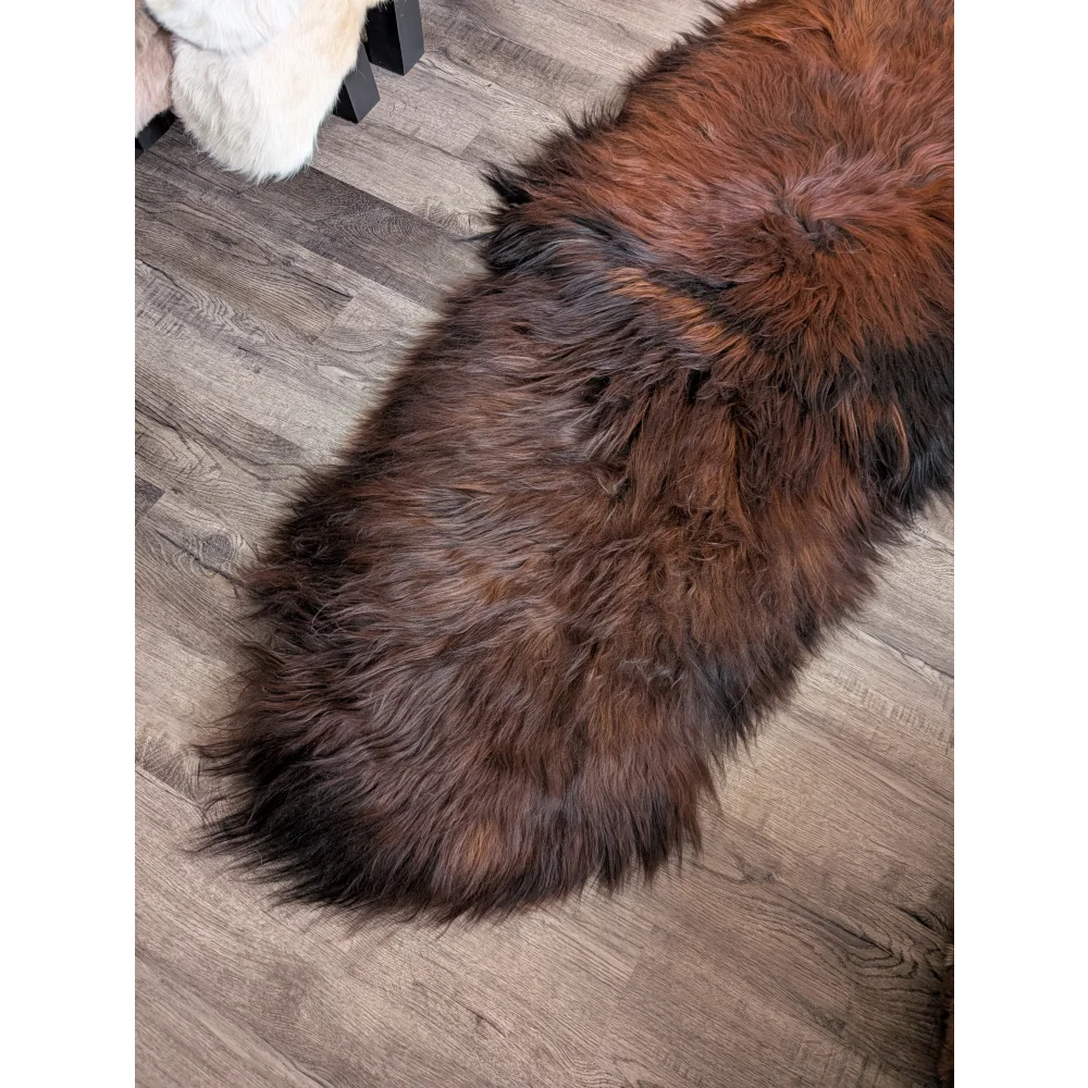 #47 Double Icelandic Sheepskin 80" x 32" Dark Rusty