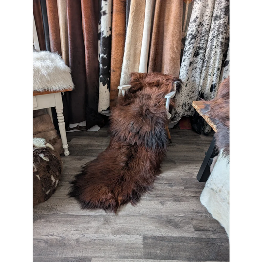 #48 Double Icelandic Sheepskin 78" x 30" Dark Rusty