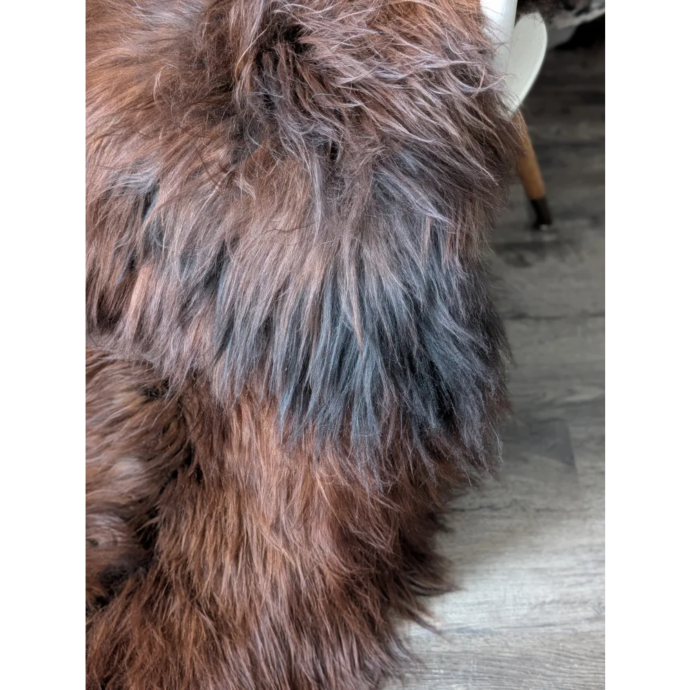 #48 Double Icelandic Sheepskin 78" x 30" Dark Rusty