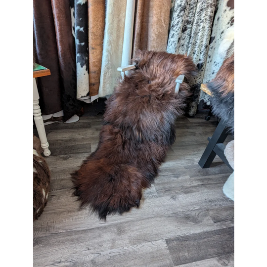 #49 Double Icelandic Sheepskin 79" x 31" Dark Rusty