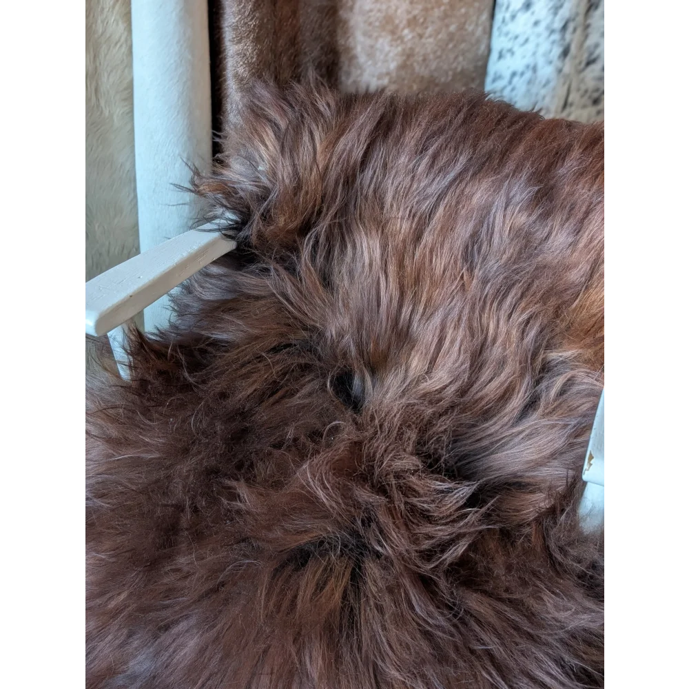 #49 Double Icelandic Sheepskin 79" x 31" Dark Rusty