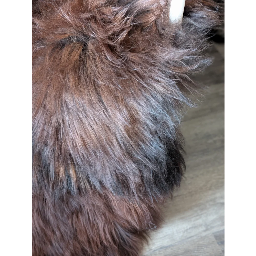 #49 Double Icelandic Sheepskin 79" x 31" Dark Rusty