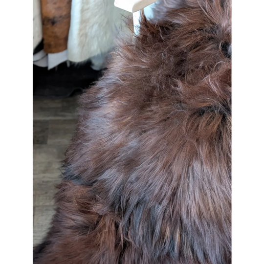 #49 Double Icelandic Sheepskin 79" x 31" Dark Rusty