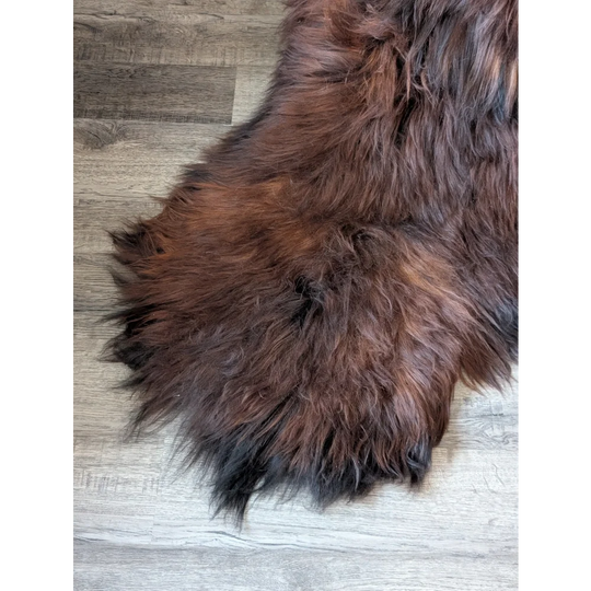 #49 Double Icelandic Sheepskin 79" x 31" Dark Rusty