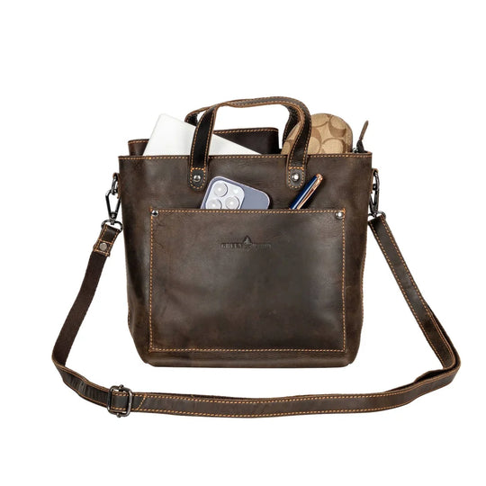Panama Leather Mini Crossbody Tote Bag for Women