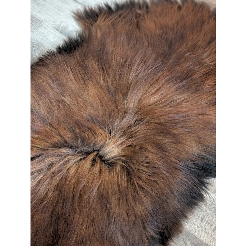#50 Double Icelandic Sheepskin 79" x 31" Dark Rusty