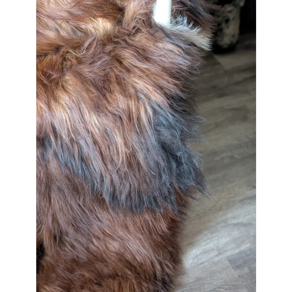 #50 Double Icelandic Sheepskin 79" x 31" Dark Rusty