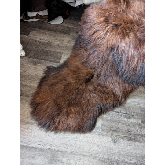 #50 Double Icelandic Sheepskin 79" x 31" Dark Rusty