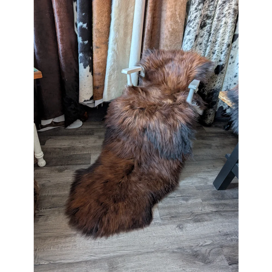 #50 Double Icelandic Sheepskin 79" x 31" Dark Rusty