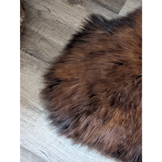 #50 Double Icelandic Sheepskin 79" x 31" Dark Rusty