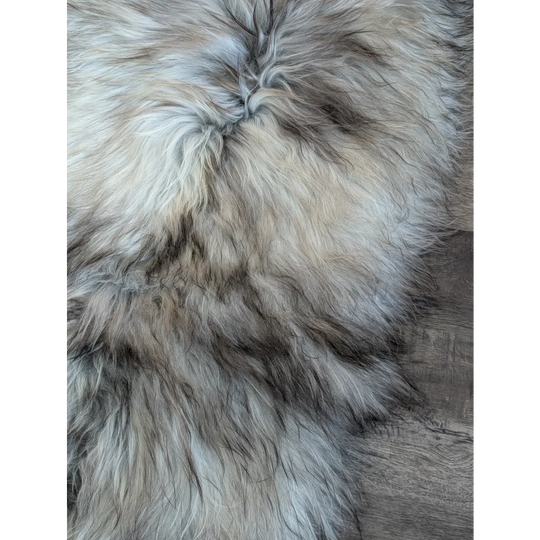 #51 Double Icelandic Sheepskin 78" x 30" Natural Grey