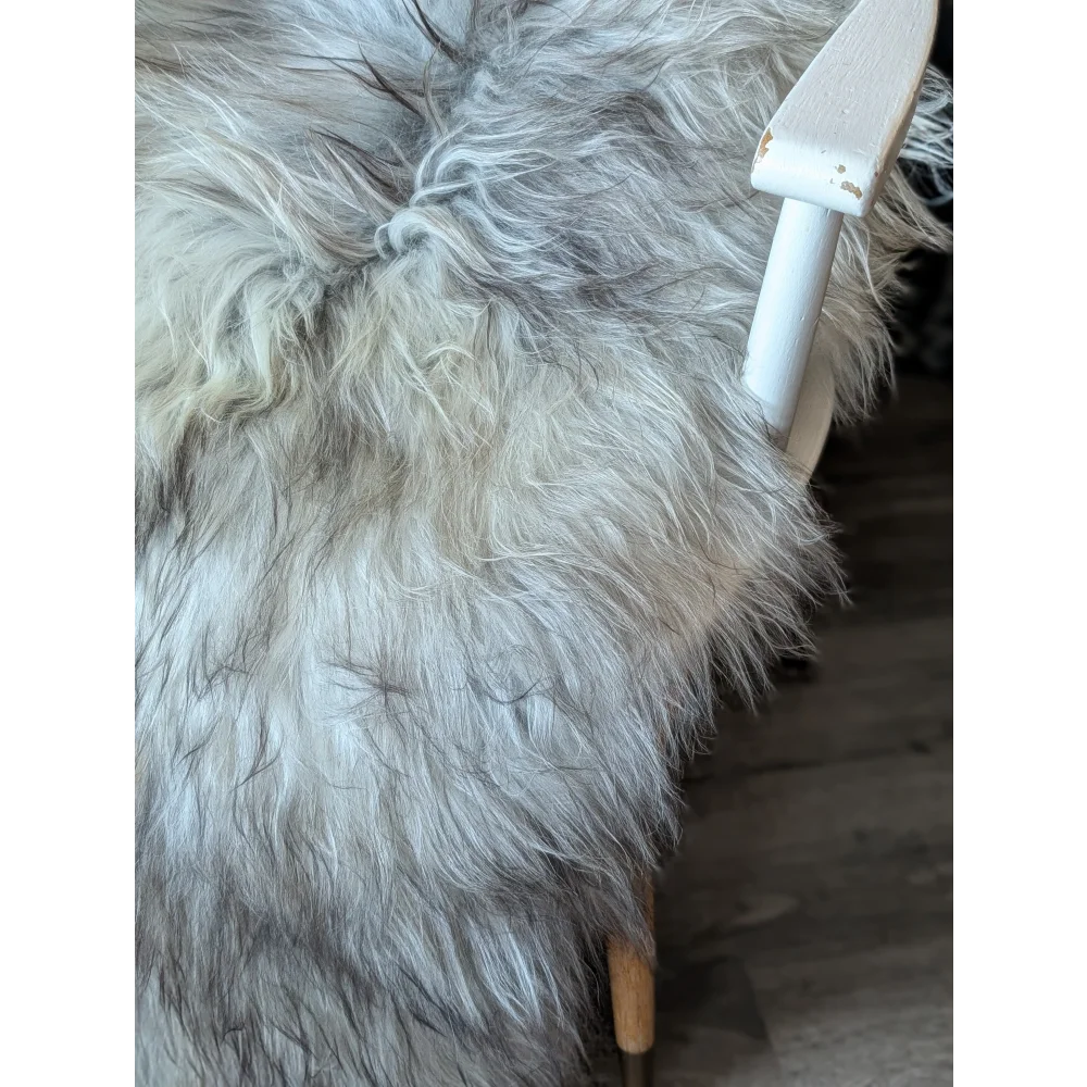 #51 Double Icelandic Sheepskin 78" x 30" Natural Grey