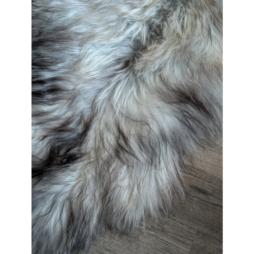 #51 Double Icelandic Sheepskin 78" x 30" Natural Grey