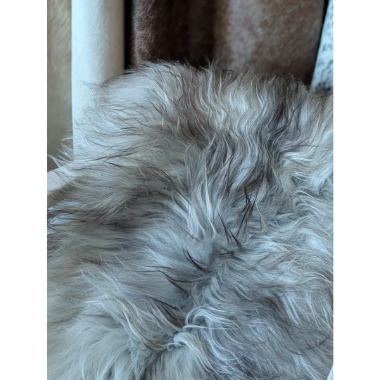 #51 Double Icelandic Sheepskin 78" x 30" Natural Grey