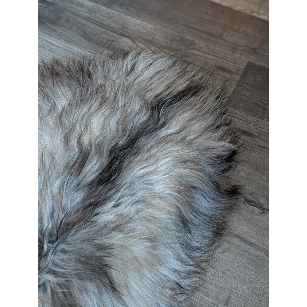 #51 Double Icelandic Sheepskin 78" x 30" Natural Grey