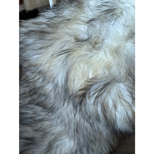 #52 Double Icelandic Sheepskin 80" x 30" Natural Grey