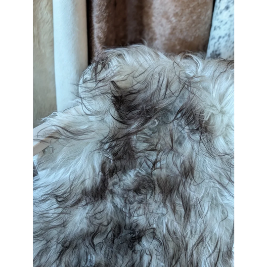 #53 Double Icelandic Sheepskin 81" x 31" Natural Grey