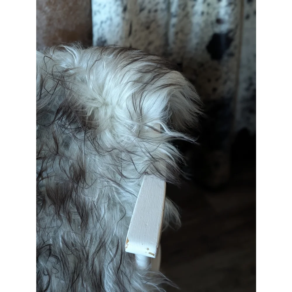 #53 Double Icelandic Sheepskin 81" x 31" Natural Grey