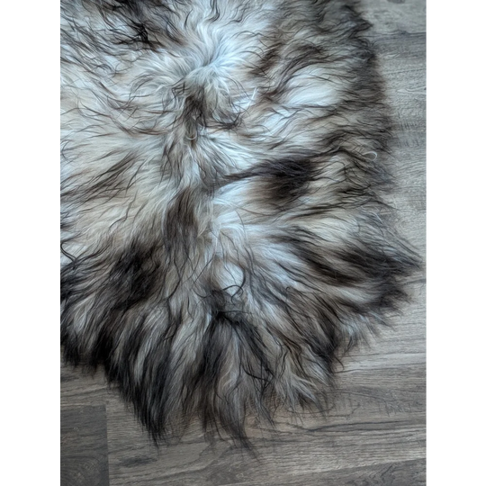 #53 Double Icelandic Sheepskin 81" x 31" Natural Grey