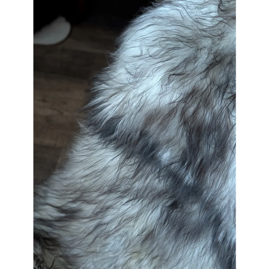 #53 Double Icelandic Sheepskin 81" x 31" Natural Grey