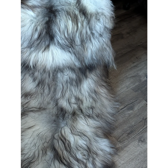 #54 Double Icelandic Sheepskin 80" x 30" Natural Grey